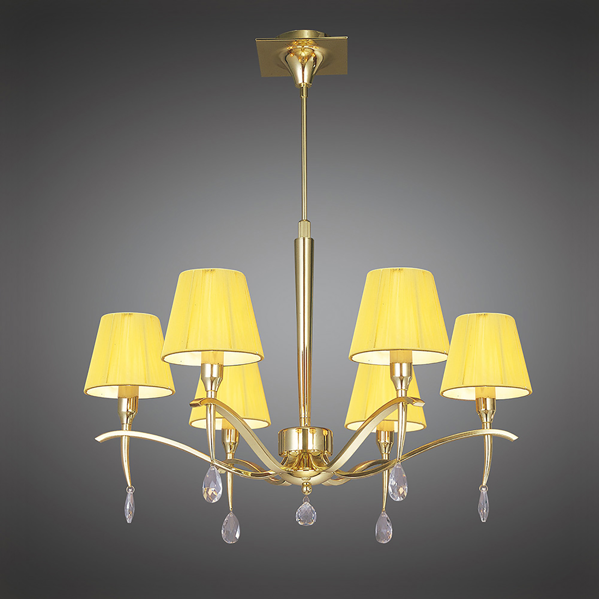 Siena Crystal Ceiling Lights Mantra Shaded Crystal Fittings